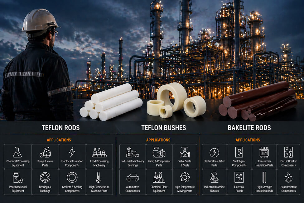 Gauri Polymers And Laser, Supplier Of Teflon Rods, Teflon Bushes